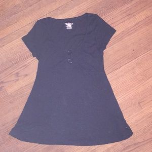 One Step Up juniors medium baby doll black shirt